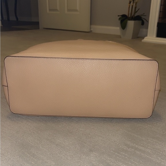 Tory Burch Taylor Tote Leather Shoulder Bag Shopper Handbag in Devon Sand - Picture 11 of 15
